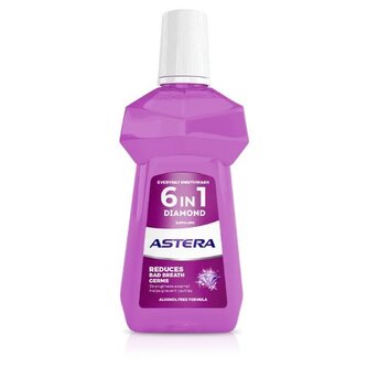 Ústní voda Diamond 6v1 bez alkoholu Astera 500ml