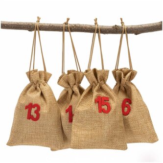 Adventní kalendář sáčky 10x15 cm sada 24ks SPRINGOS CA1471