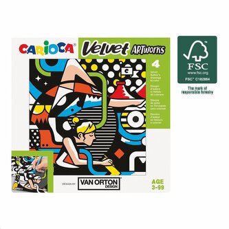 Carioca sametové omalovánky VAN ORTON Street - 4 ks