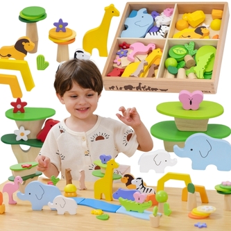 VIGA 44820 Drewniane Klocki Opowieści Tropikalne