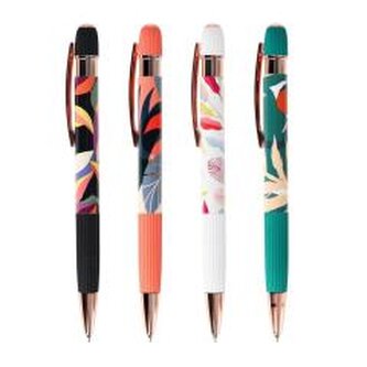 Długopis żelowy Floral niebieski (24szt) STRIGO