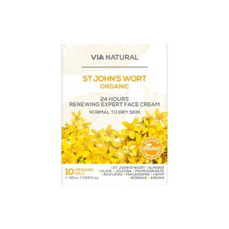 Obnovující pleťový krém s bio třezalkou Via natural 50ml