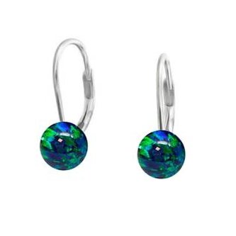 NBP35-OP19 Stříbrné opálové náušnice - 6 mm