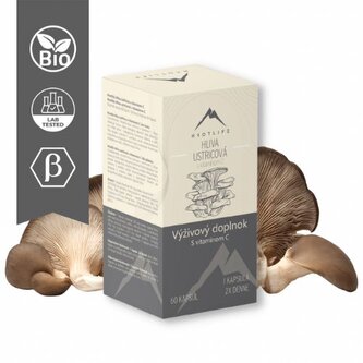 Hlíva Ústřičná s Vitamínem C Hrotlife 60 cps