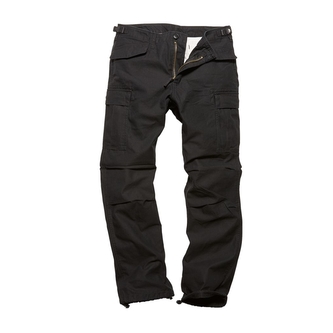 Kalhoty Vintage Industries M65 Heavy Satin - černé, XXL