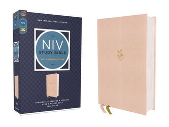 NIV Study Bible, Fully Revised Edition (Study Deeply. Believe Wholeheartedly.), Cloth Over Board, Pink, Red Letter, Comfort Prin