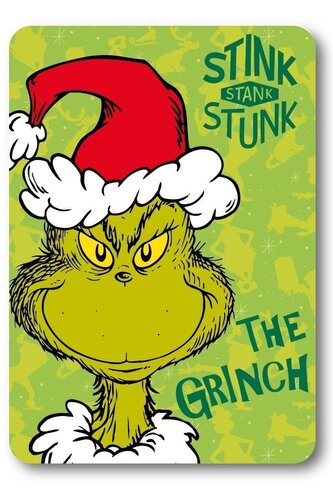 BLANKETS 100X140 GRINCH GRH24-4346 POLAR FLEECE 220GSM