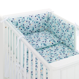 Mantinel s povlečením do postýlky, 3D sada, Lesni přiroda, 135x100 cm; zelená; 100 % bavlna