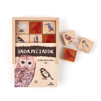 Lesní svět Pečiatky 9 kusov – Vtáky okolo nás SK