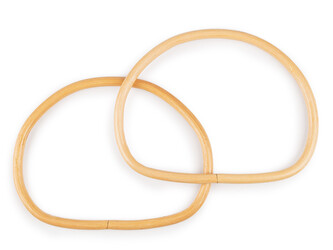 Bambusová ucha na tašky 14x17,5 cm - 2 ks - 8 (13x17,5 cm) bambus světlý