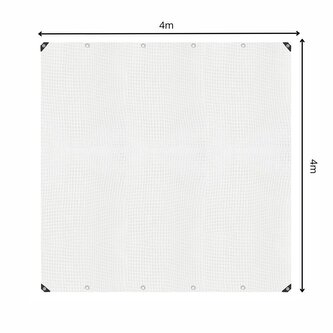 GA2181 PLATBA 4 X 4 M BÍLÁ PRŮHLEDNÁ