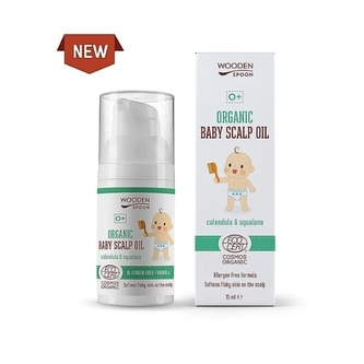 Organický olej na dětskou pokožku hlavy Wooden Spoon 15ml