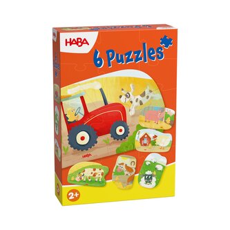 Haba Puzzle pro nejmenší Farma 6 ks, věk: 2+