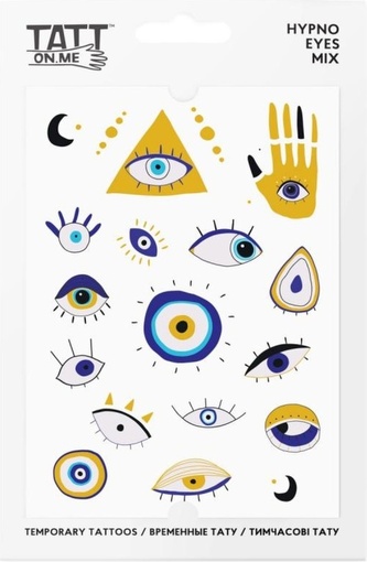 TATTonMe Voděodolné dočasné tetovačky Hypno Eyes mix, věk: 3+