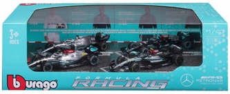 Bburago 1:43 RACE Formula F1 4PAC Mercedes-AMG F1 W15 (2024) #44 L.Hamilton #63 G.Russell, věk: 3+