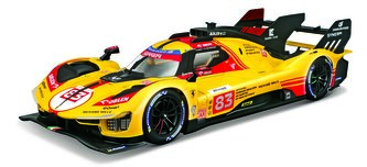 Bburago 1:18 Ferrari Racing 499P č.83 Žlutá 24H Le Mans 2024, věk: 0+