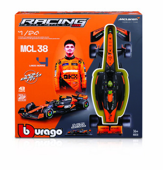 Bburago 1:24 RACE Formula F1 MODEL-KIT - McLaren F1 Team MCL38 (2024) #4 (Lando Norris), věk: 0+