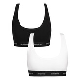 2PACK dámská podprsenka Andrie vícebarevná (PS 2893-black/white) L