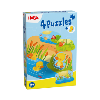 Haba Puzzle pro nejmenší Mládě zvířat 4 ks, věk: 2+
