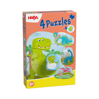 Haba Puzzle pro nejmenší Dinosauři 4 ks, věk: 2+