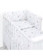 Mantinel s povlečením do postýlky, 3D sada, Animal, 135x100 cm; bílá; 100 % bavlna
