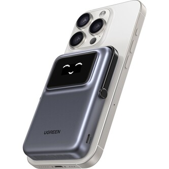 UGREEN Uno MagSafe/Qi2 Powerbanka se stojánkem, 10000 mAh, 20W, tmavě šedá