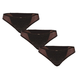 3PACK dámská tanga BOSS černá (50550374 001) L