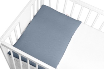 Mušelínový polštářek s výplní 40 x 60 cm, Baby Nellys, Maxi, denim; denim; mušelín