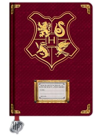 Poznámkový A5 blok Harry Potter: Bradavický znak (14,8 x 21 cm)