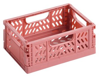 APLI úložný box - tříbarevný, korálově růžová základna