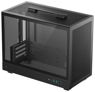 DEEPCOOL skříň CH160 Plus / micro-ATX / USB 3.0 / USB-C / prosklená bočnice / držadlo / černá