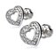 ZB53312 Stříbrné náušnice šroubovací - srdíčka se zirkony - srdce
