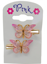 Sada 2 sponek do vlasů Motýl