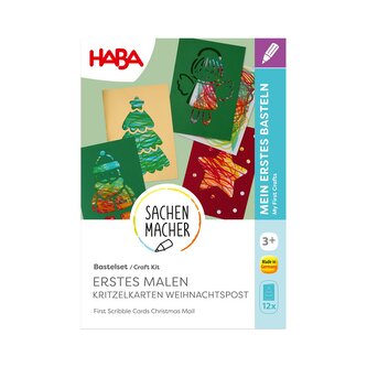 Haba Kreativní sada První čmárací kartičky Vánoční pošta, věk: 3+