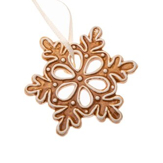 Závěsný keramický perníček - vločka, 6/360