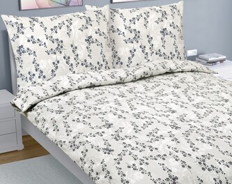 Povlečení krep na dvoudeku - Béžová,Šedá,Červená - 1ks 180x220, 2ks 70x90 cm