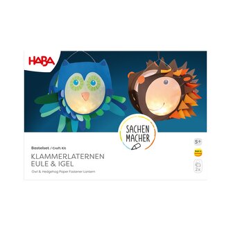Haba Kreativní sada Lampáš se sponkou sova a ježek, věk: 5+