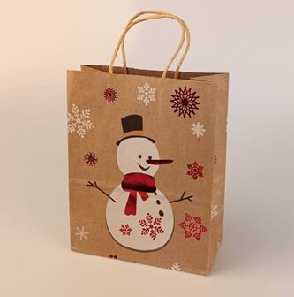 Ppaírová taška se sněhulákem - sada 12ks, 0/60