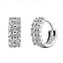 ZB8302 Stříbrné náušnice - malé kroužky se zirkony