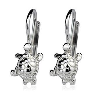 ZB3607 Stříbrné dívčí náušnice želvičky