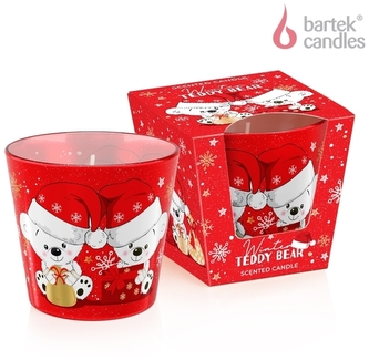 Świeca zapachowa w szkle Winter Teddy Bear 115g, Bartek Candles