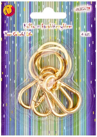 Kółka z karabińczykiem op. 4szt. PH-2646, Aliga