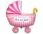 Balon foliowy 61cm Wózek dla dziewczynki