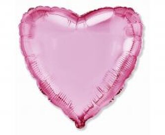 Balon foliowy 46cm Serce jasnoróżowe