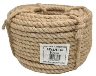 Lina jutowa skręcana naturalna śr. 10mm/20mb, Florystyka