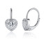 NB-3153 Stříbrné náušnice srdíčka s čirými zirkony - srdce