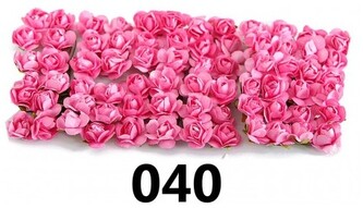 Kwiaty papierowe 15mm/72szt, różowe, Florystyka