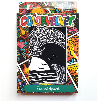 Kolorowanka welwetowa zestaw podróżny Akwarium CV-T4P004, Colorvelvet