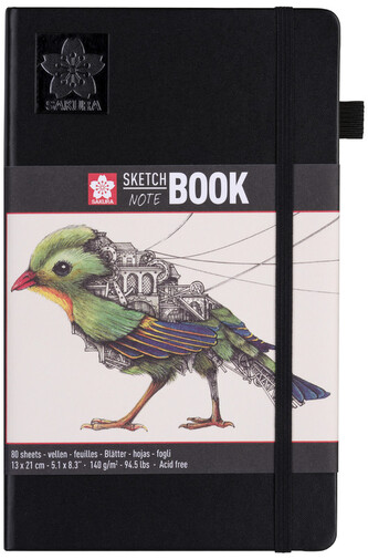 Szkicownik 13x21 cm 80k 140g kremowe kartki, Sakura