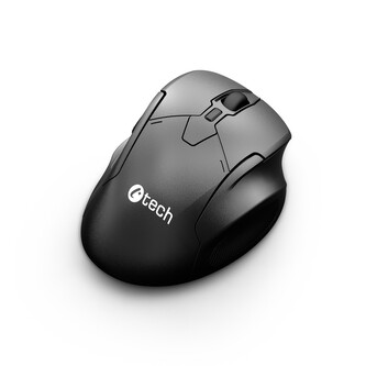 Myš C-TECH WLM-17 Dual mode, bezdrátová, BT5.0 + 2,4GHz, 1600DPI, 6 tlačítek, USB nano receiver, černá